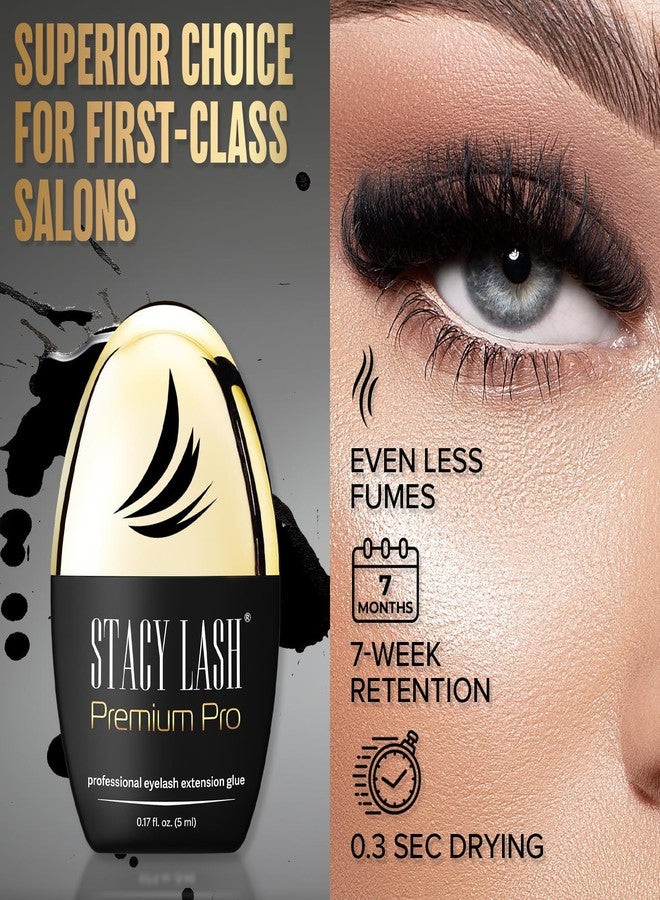 STACY LASH Premium Pro Eyelash Extension Glue 0.17fl.oz/5ml / 0.3 Sec Drying time/Retention – 7 Weeks/Professional Extra Strong Black Lash Adhesive/Lash Tech Supplies - Image 2
